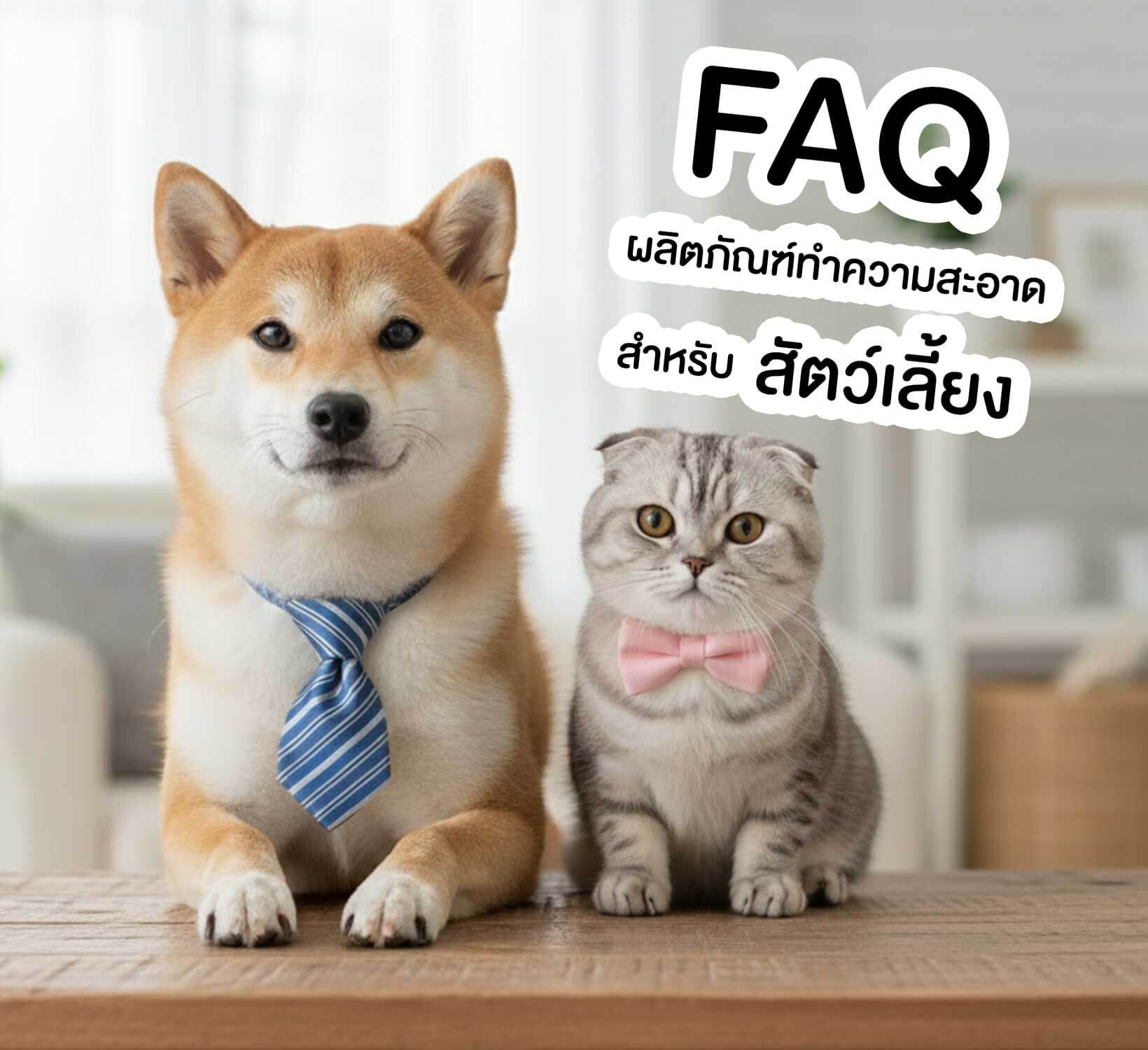 FAQ : ผลิตภัณฑ์ทำความสะอาดบ้านสำหรับสัตว์เลี้ยง